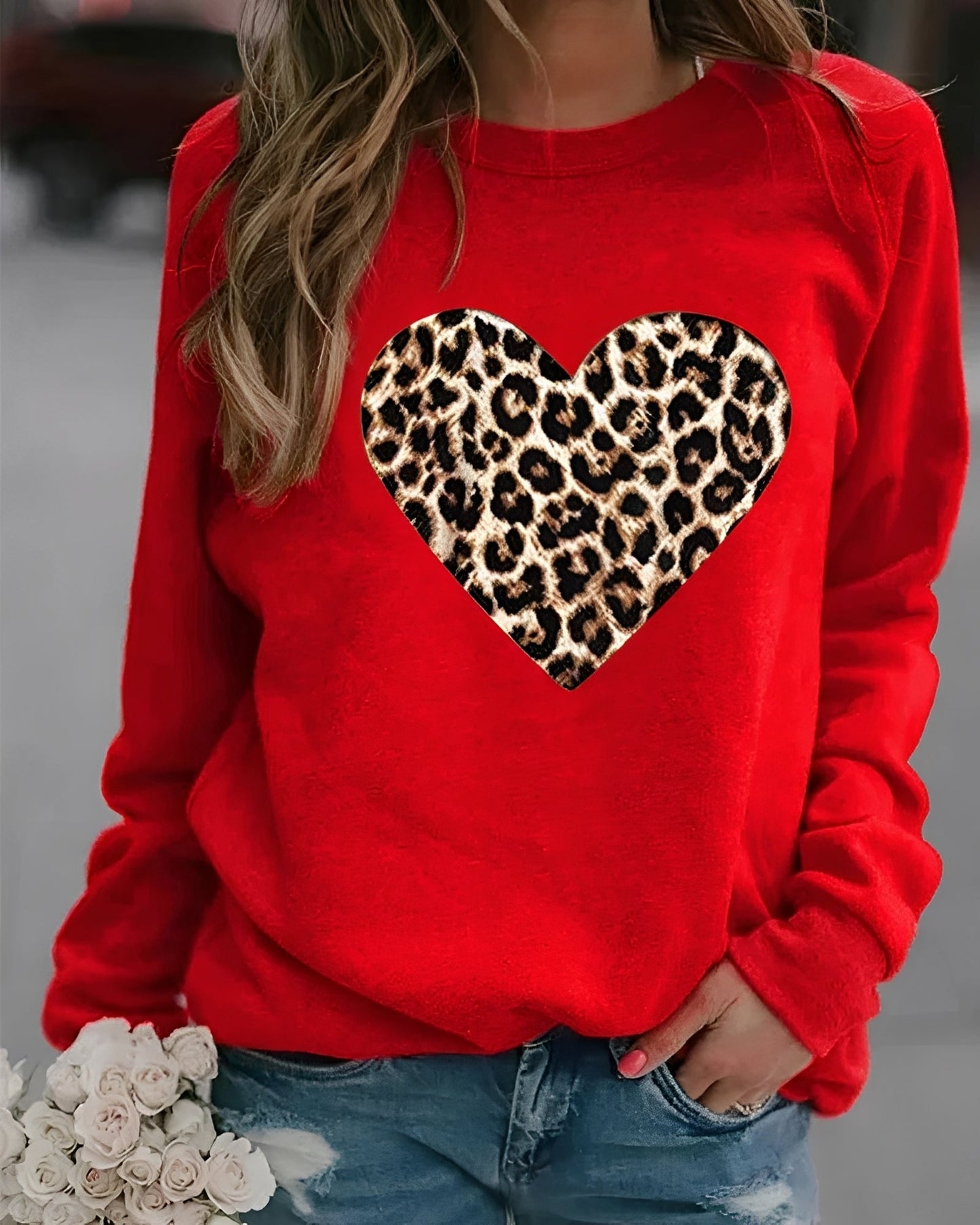 Daniella - Bequemer Damenpullover mit Herzdesign