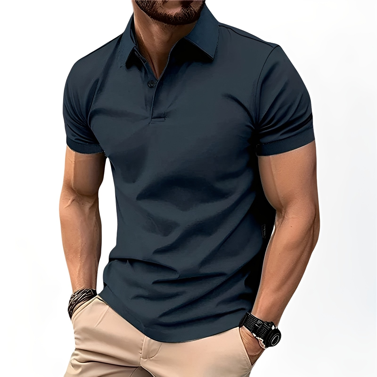 Deacon - Bequemes Männer-Poloshirt mit kurzen Ärmeln