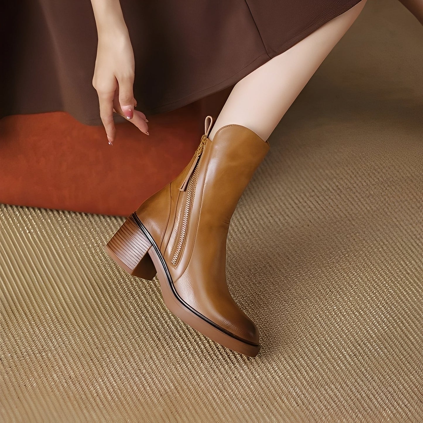 Destini - Schicke Lederstiefeletten für Damen