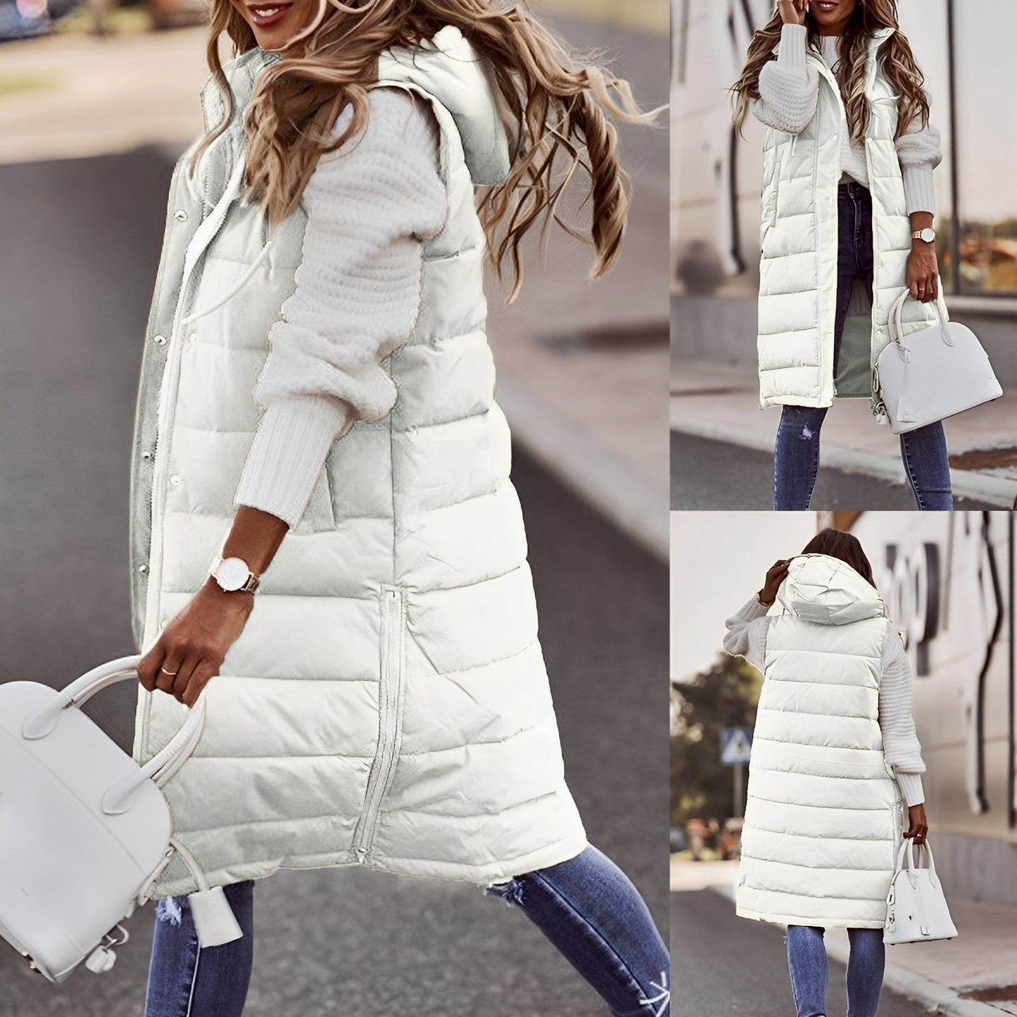 Brenna - Stilvolle lange Damen-Daunenjacke