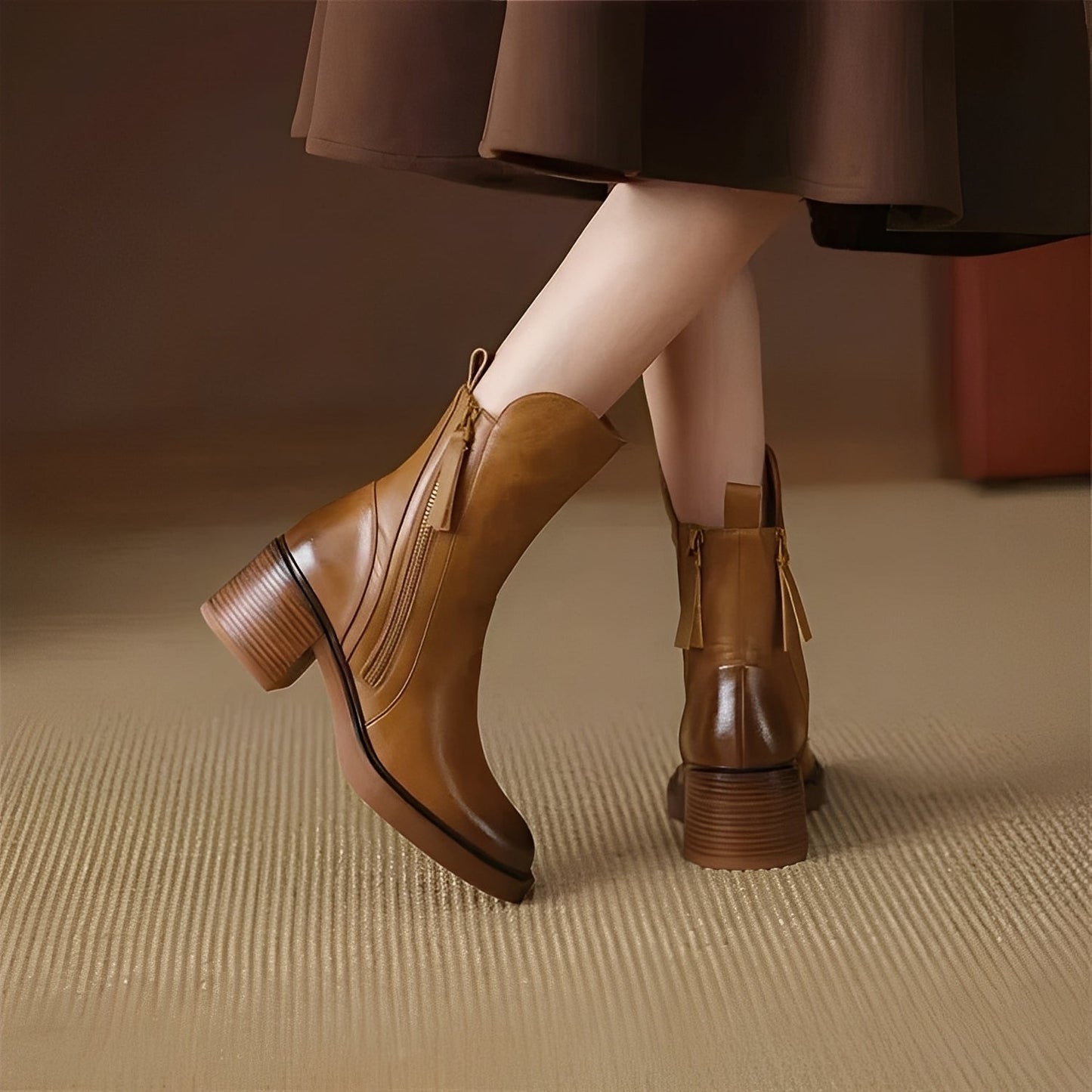 Destini - Schicke Lederstiefeletten für Damen
