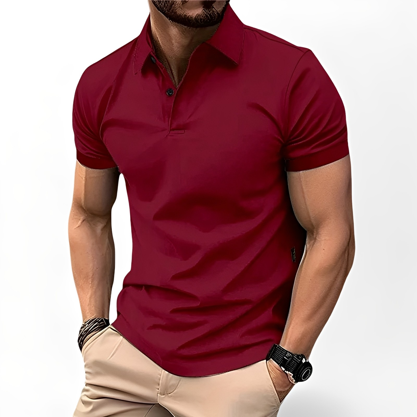 Deacon - Bequemes Männer-Poloshirt mit kurzen Ärmeln