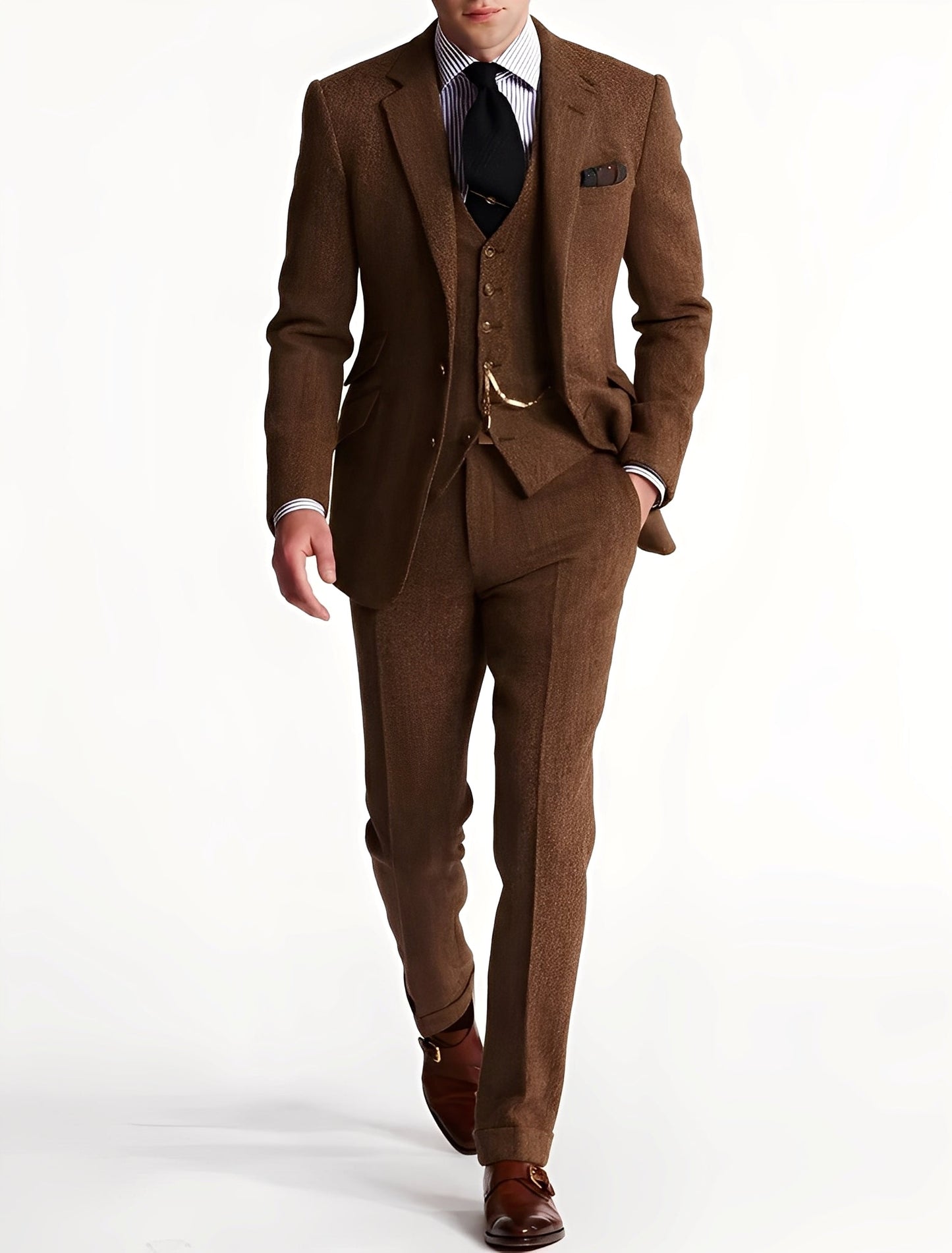 Desmond - Stilvoller dreiteiliger Tweed-Anzug für Herren