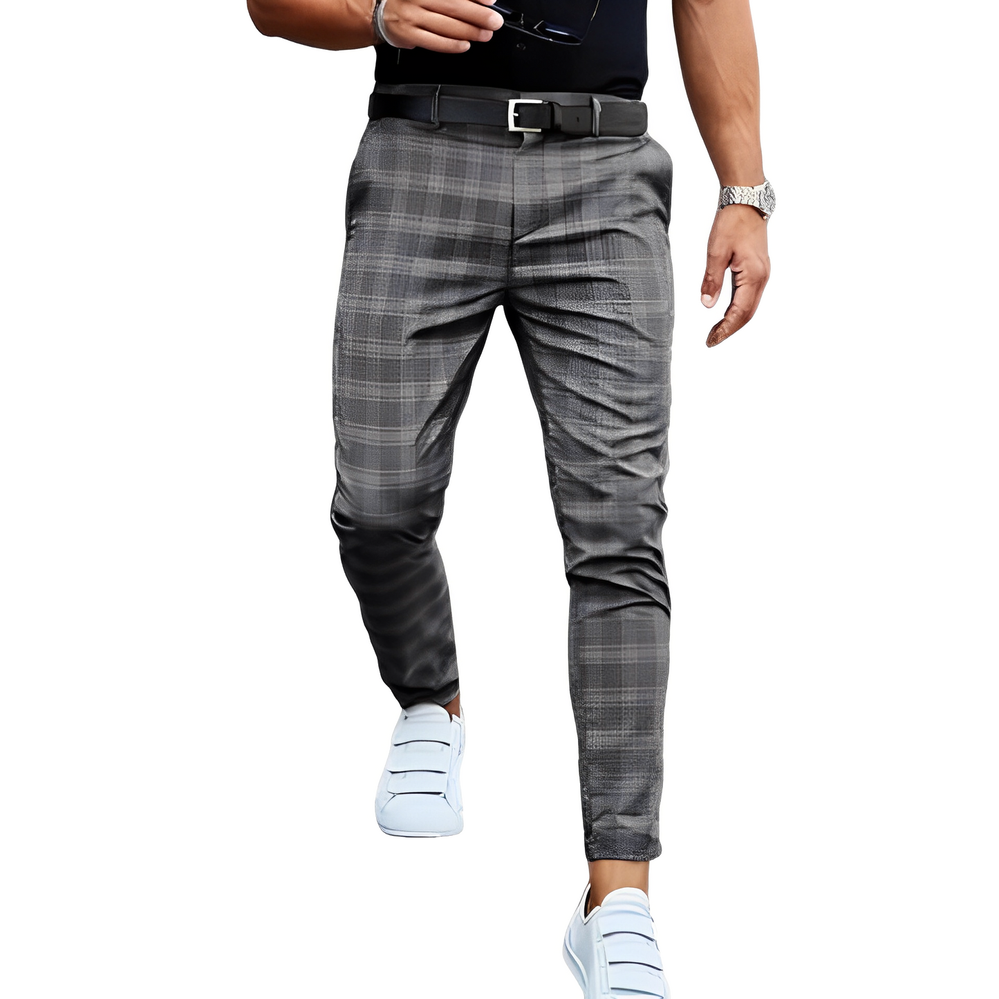 Deacon - Herrenhose im lockeren Slim-Fit mit Karos