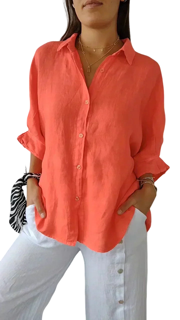 Madison – Klassische Bluse mit Knopfleiste und zeitloser Eleganz