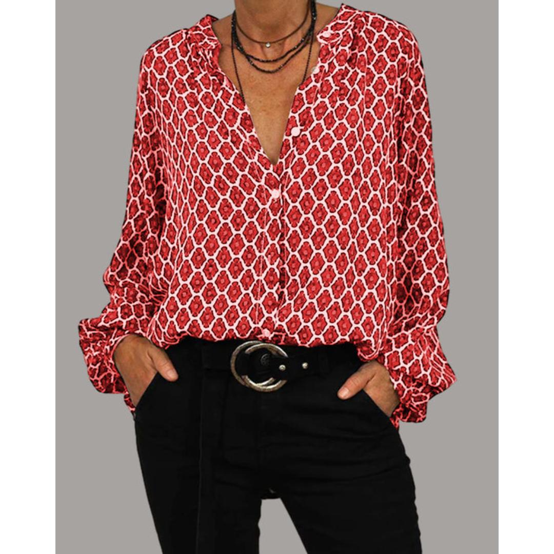 Zara - V-Ausschnitt Bluse