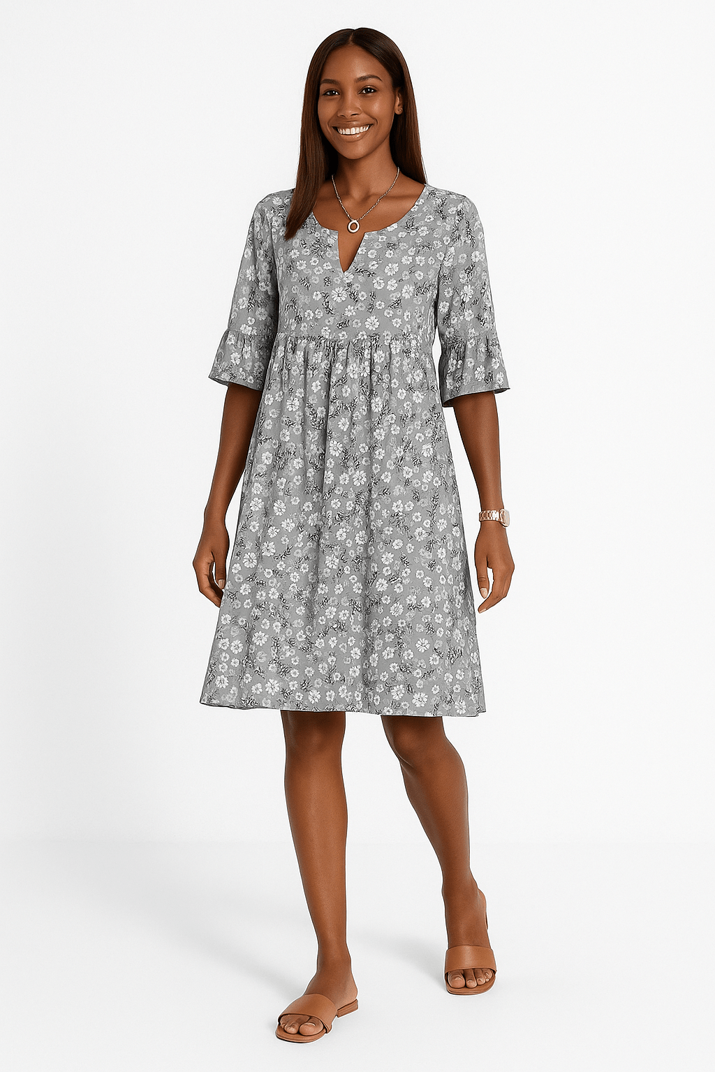Annalena – Geblümtes Kleid im femininen Stil
