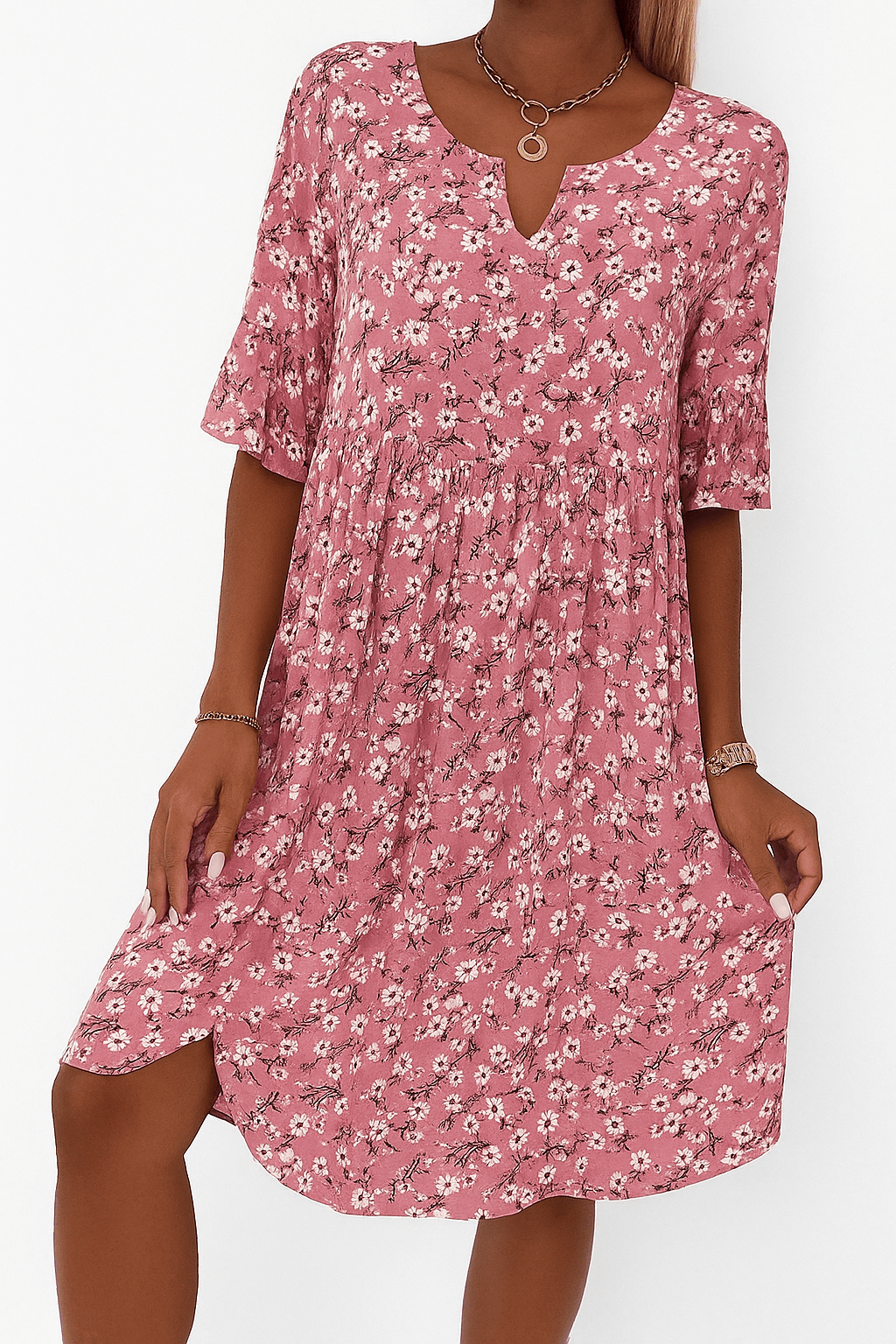 Annalena – Geblümtes Kleid im femininen Stil