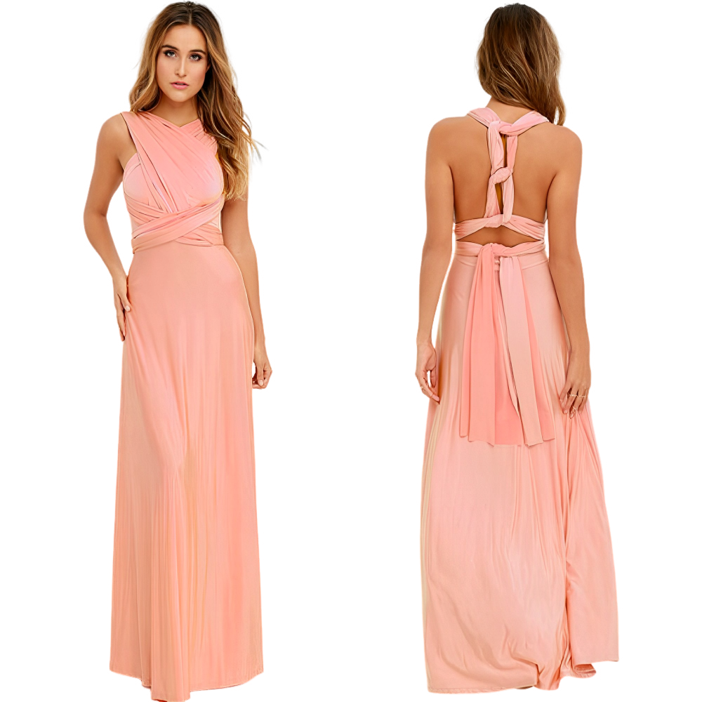 Amira – Langes sexy Kleid mit V-Ausschnitt