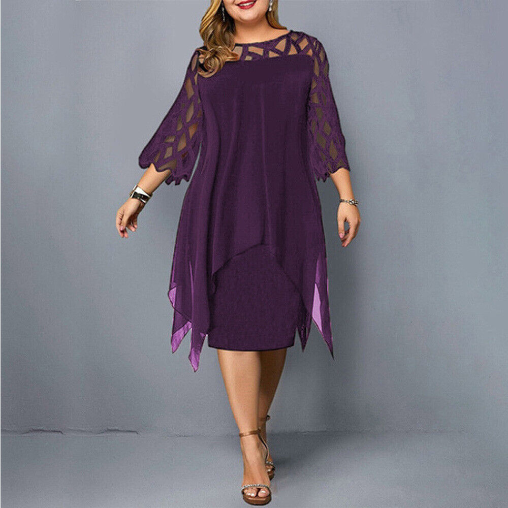 Cathryn - Elegantes Midi-Kleid in Großer Größe