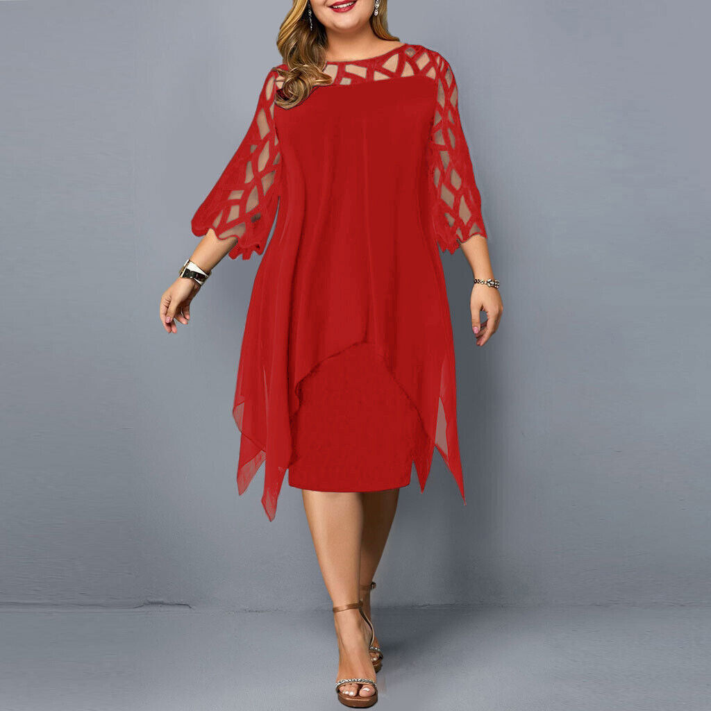 Cathryn - Elegantes Midi-Kleid in Großer Größe