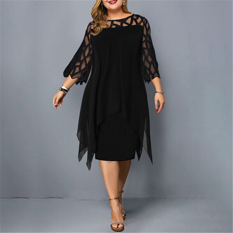 Cathryn - Elegantes Midi-Kleid in Großer Größe