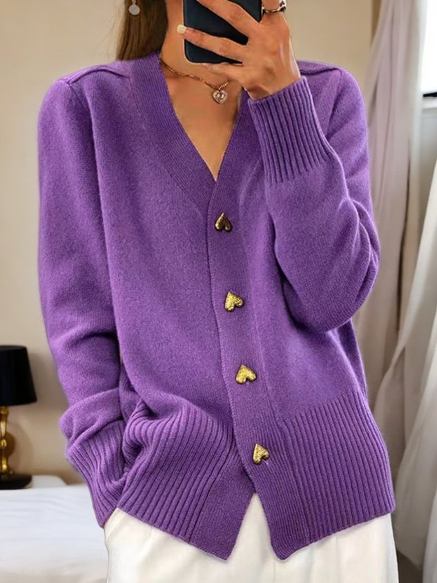 Rhea – Weicher Strick-Cardigan mit Knöpfen