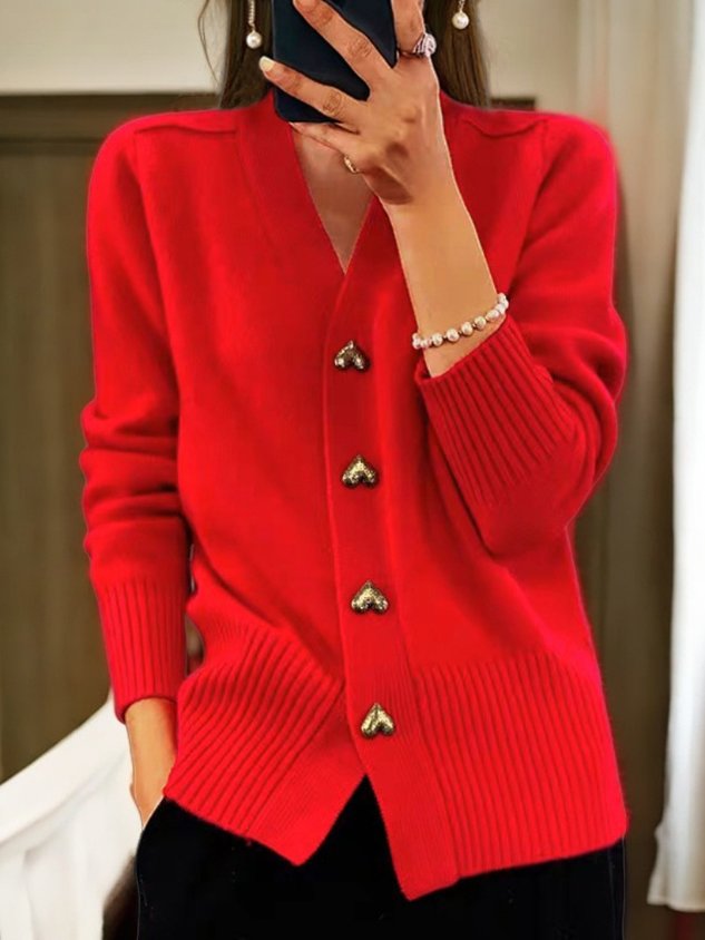 Rhea – Weicher Strick-Cardigan mit Knöpfen