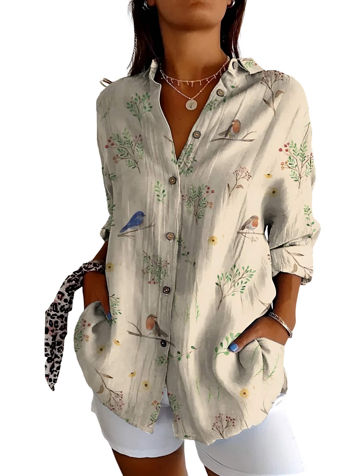 Amara – Leichte Bluse mit Blumenprint und lockerer Eleganz