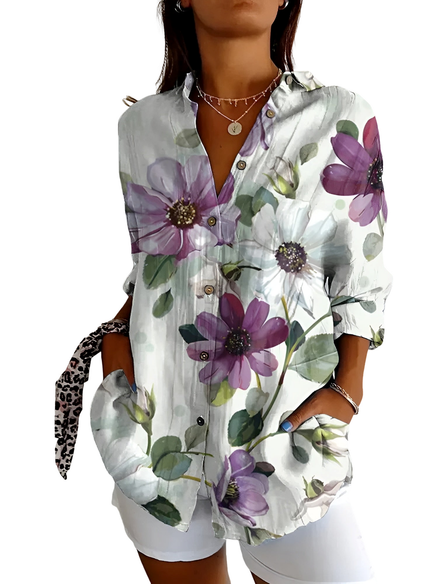 Amara – Leichte Bluse mit Blumenprint und lockerer Eleganz