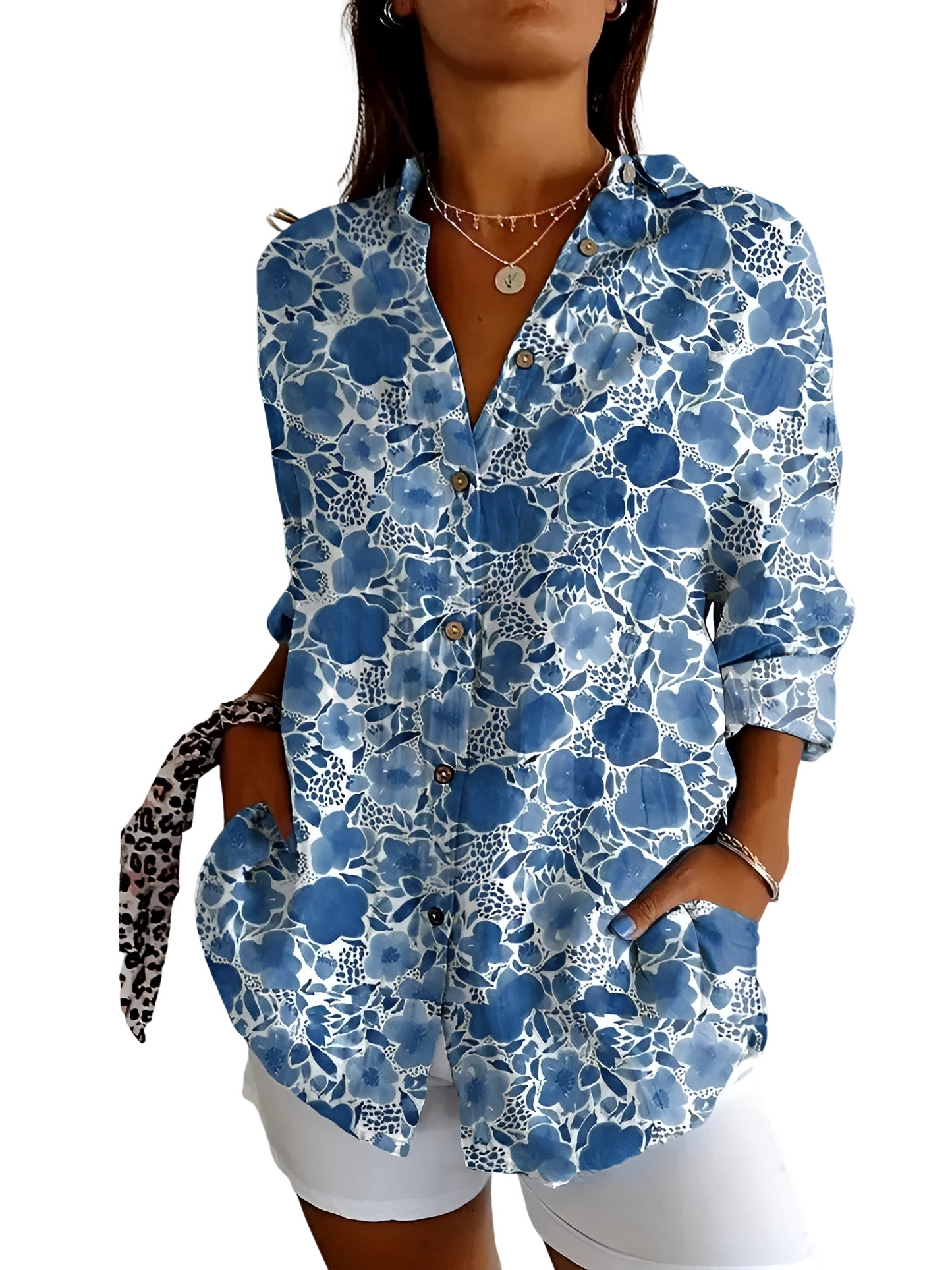 Amara – Leichte Bluse mit Blumenprint und lockerer Eleganz