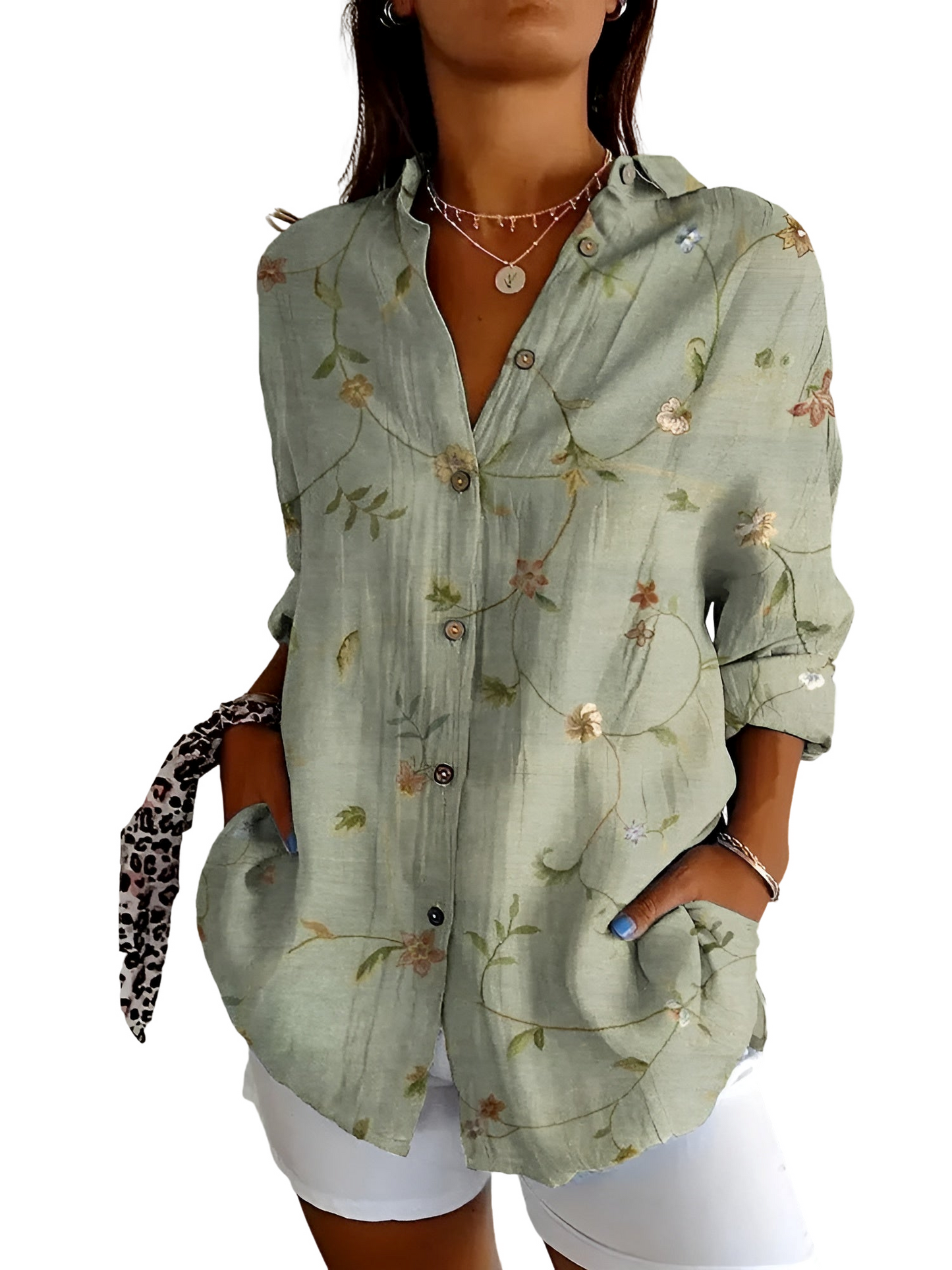 Amara – Leichte Bluse mit Blumenprint und lockerer Eleganz