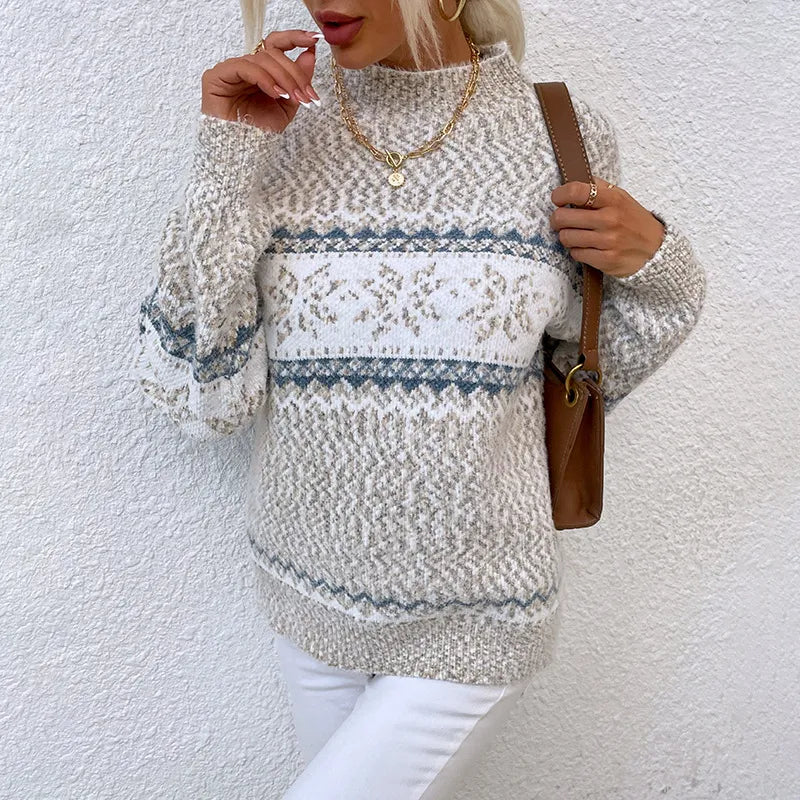 Azula - Kuscheliger Strickpullover mit Schneeflocken