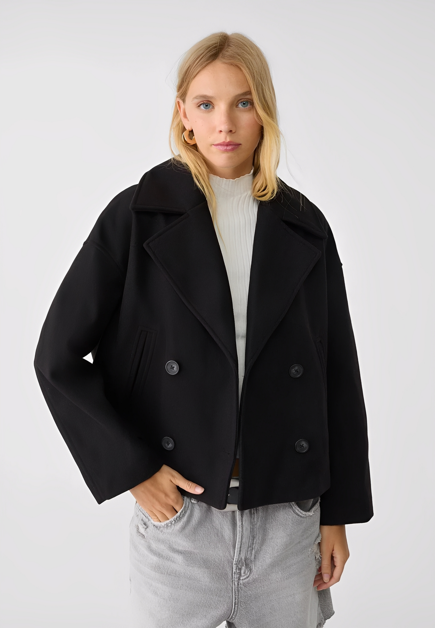 Claire – Kurze Schicke Zweireihige Jacke