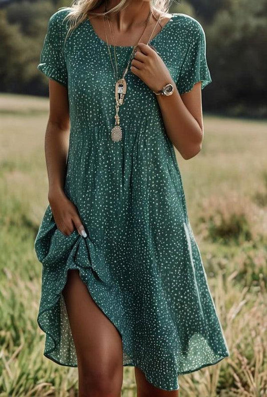 Imogen – Kurzes Tupfenkleid