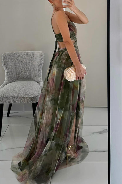 Alina – Langes Kleid mit V-Ausschnitt für Hochzeitsgäste