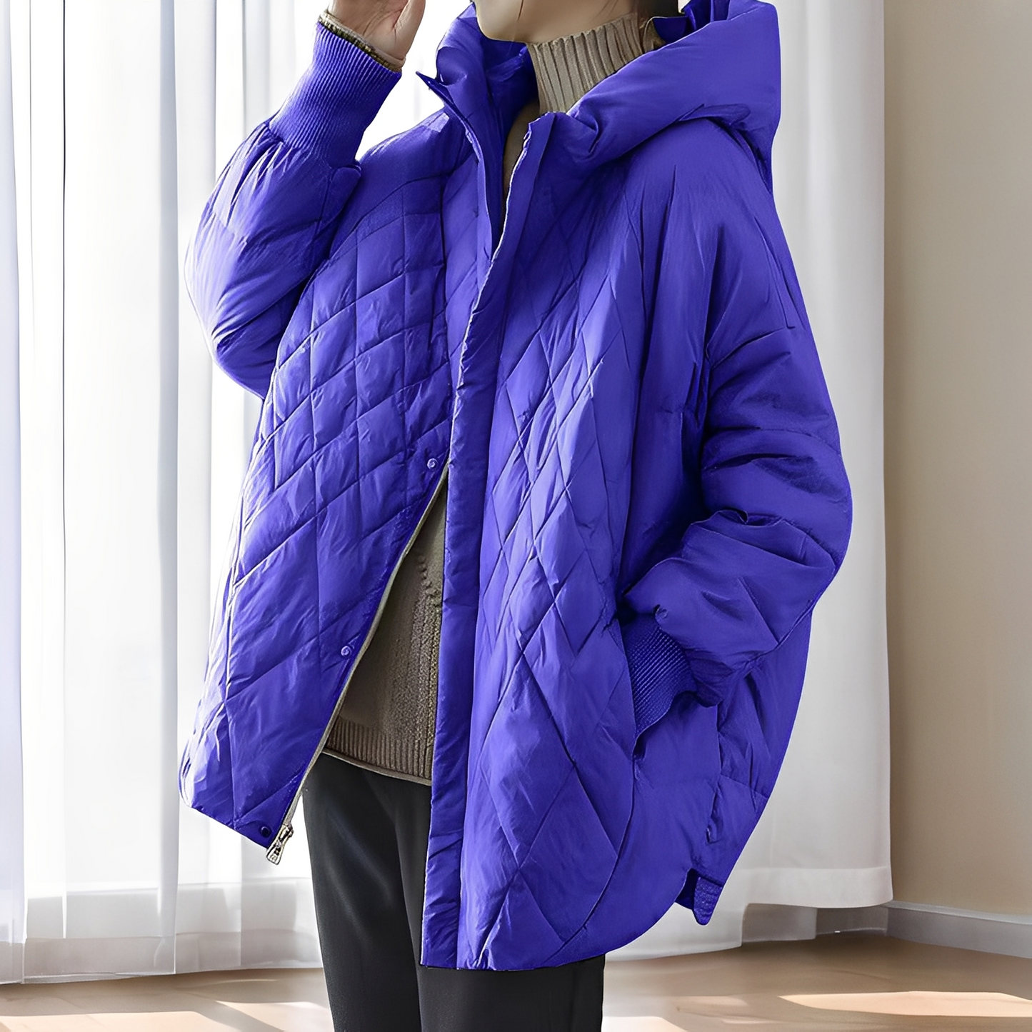 Abigail - Warmer Wintermantel für Damen mit Daunen und Reißverschluss