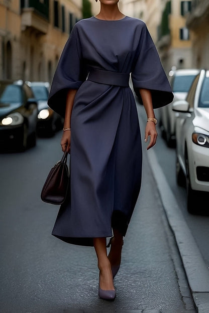 Elena - Elegantes, lässiges Damenkleid mit Gürtel