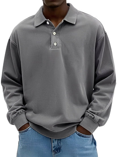 Clayton - Traditionelles Herren-Poloshirt mit langen Ärmeln