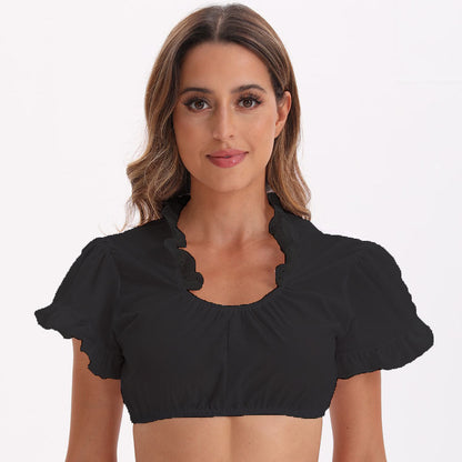 Leyla - Oktoberfest-Bluse für Damen mit kurzen Ärmeln
