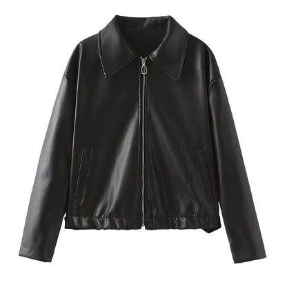 Lesley - Modische Damen-Lederjacke mit Zipper