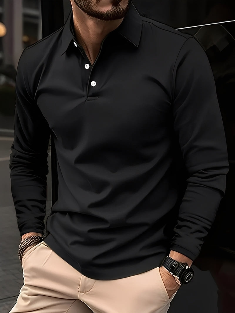 Burton - Klassisches Herren-Poloshirt mit langen Ärmeln