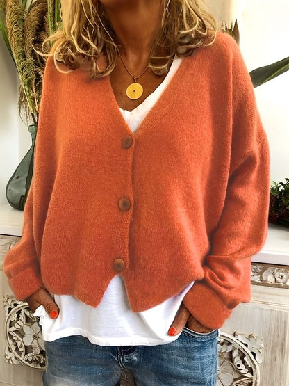 Evette - Komfortable Damenstrickjacke mit Knöpfen