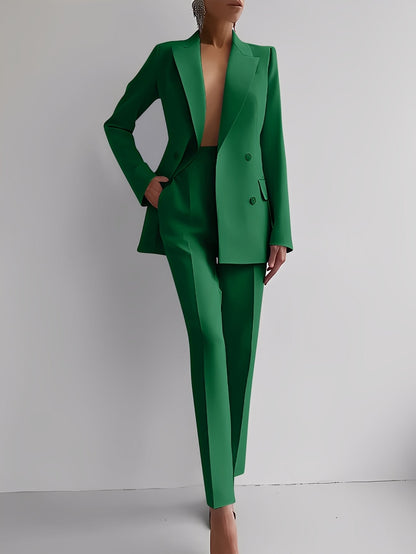 Nydia - Modisches schmal geschnittenes Set mit Blazer und Hose für Damen