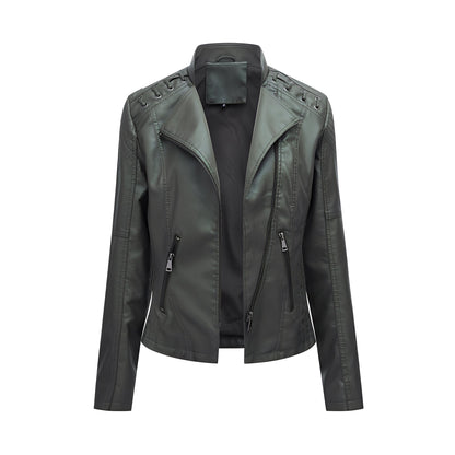 Narelle - Stilvolle, schmale kurze Damenlederjacke