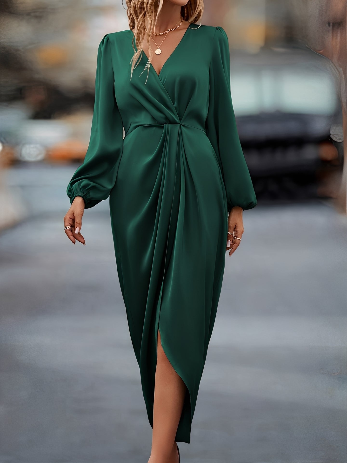 Diantha - Schickes Kleid mit offenen Laternenärmeln für Frauen