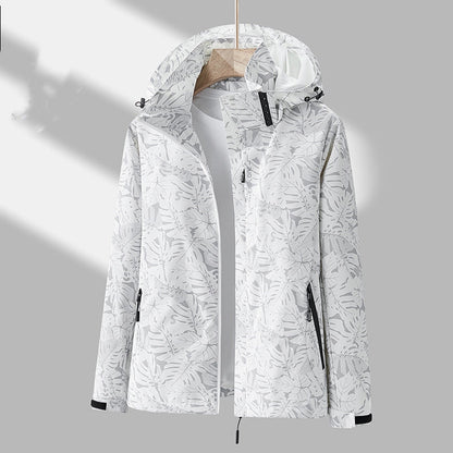 Emmaline - Trendige bedruckte Damen-Outdoor-Jacke mit Kapuze