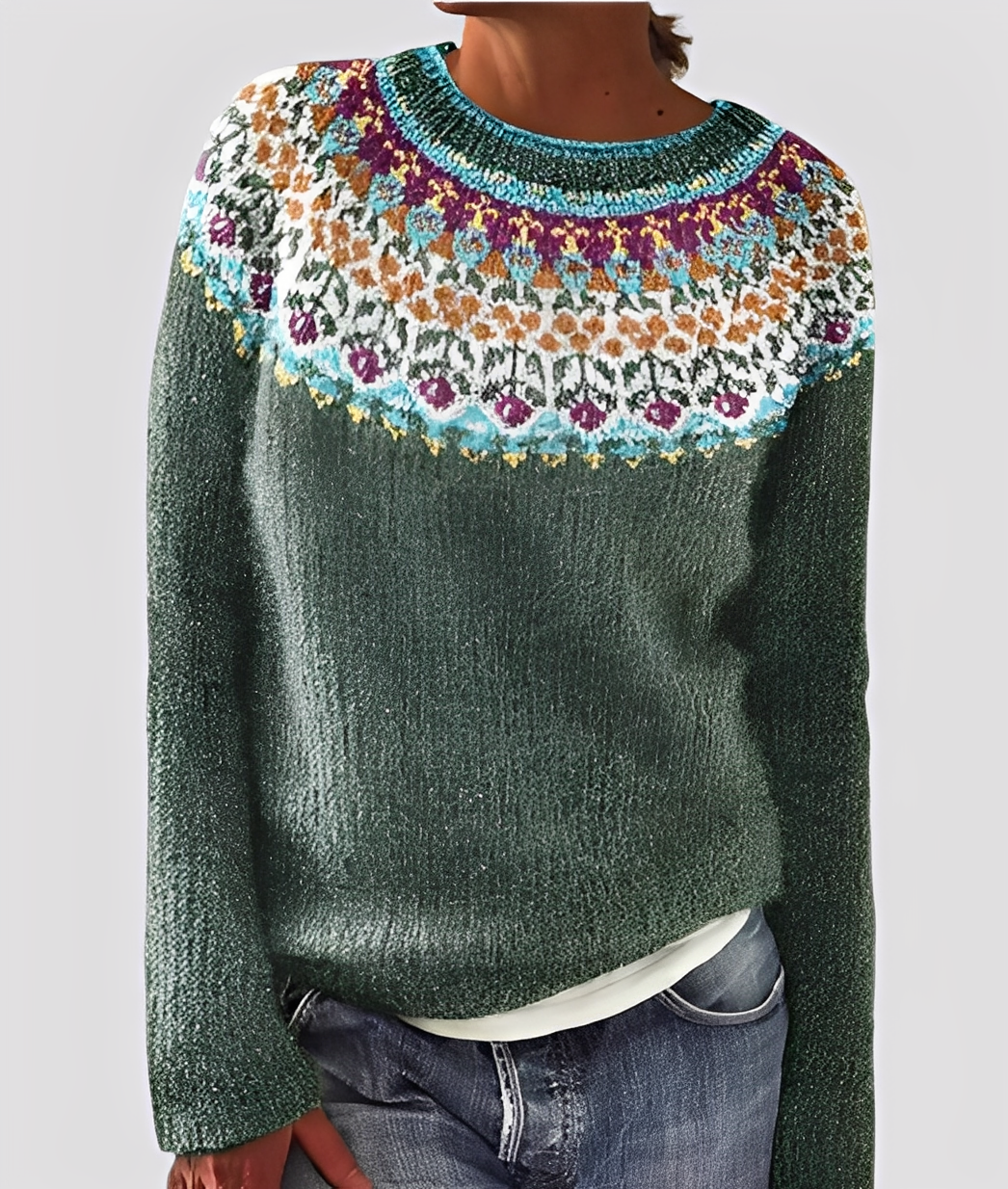 Christal - Schicker, locker geschnittener Damen-Wollpullover