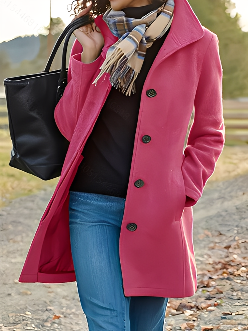 Jaclyn - Moderner und wandelbarer Damen-Tweedmantel