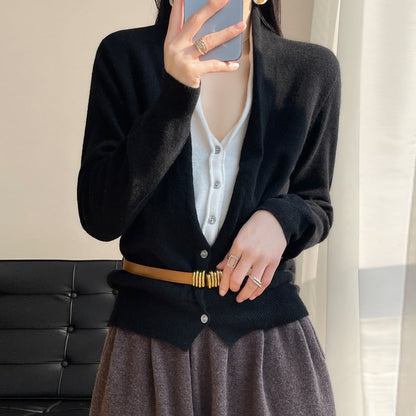 Jayleen - Weites Strickoberteil mit Knöpfen für Damen