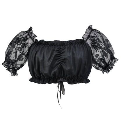Leyla - Oktoberfest-Bluse für Damen mit kurzen Ärmeln