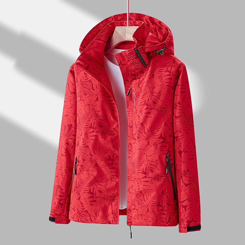 Emmaline - Trendige bedruckte Damen-Outdoor-Jacke mit Kapuze