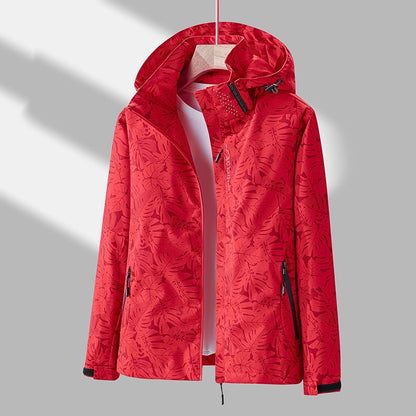 Emmaline - Trendige bedruckte Damen-Outdoor-Jacke mit Kapuze