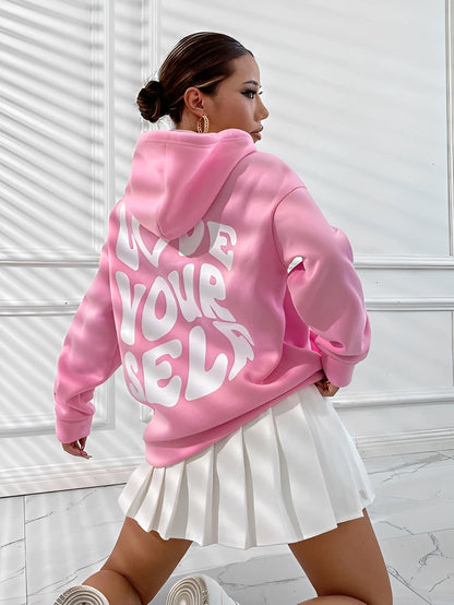 Rebeccah - Locker geschnittener Damen-Hoodie mit Print