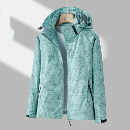 Emmaline - Trendige bedruckte Damen-Outdoor-Jacke mit Kapuze
