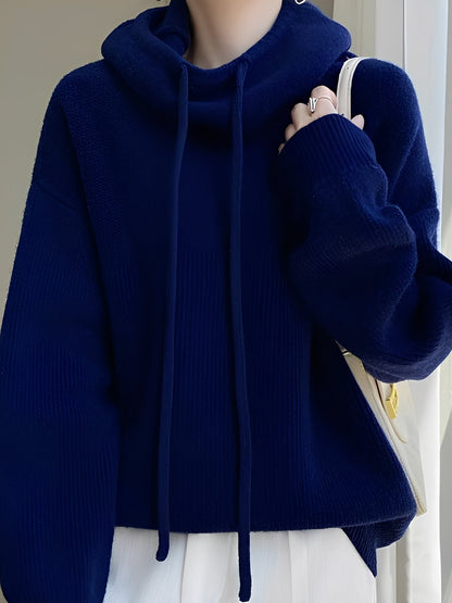 Roxane - Gemütlicher Damenpulli aus Wolle mit Kapuze