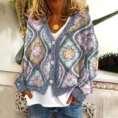 Nydia - Bequemer, weicher Damensweater mit Muster