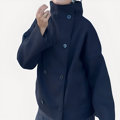Carolyn - Elegante Damen Wolljacke mit einem Knopf