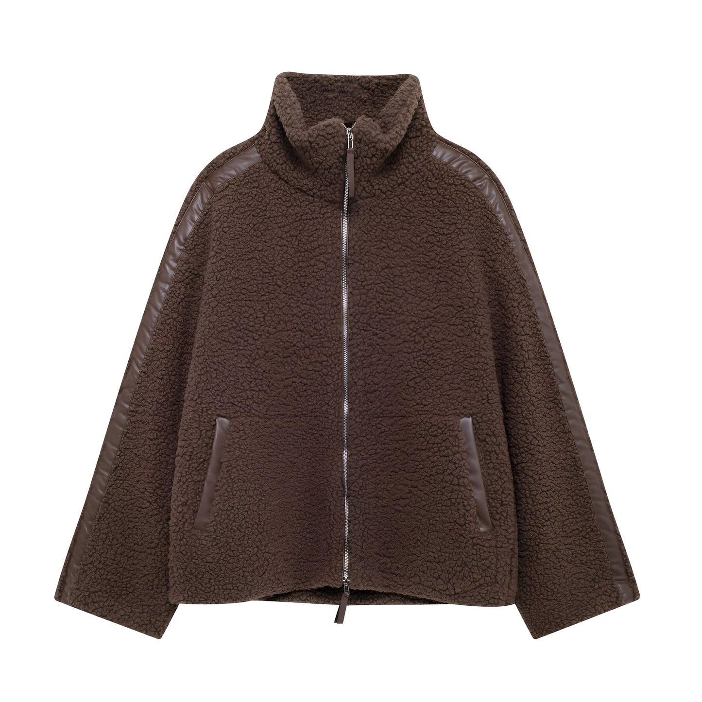 Quincy - Gemütlicher Damen-Wollmantel mit hohem Kragen