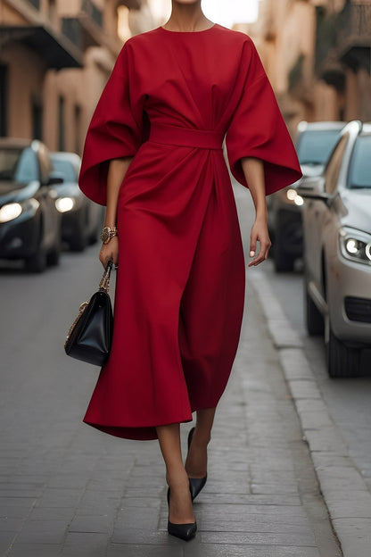 Elena - Elegantes, lässiges Damenkleid mit Gürtel